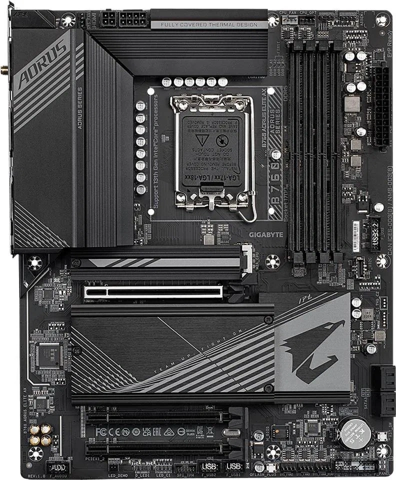 GIGABYTE Alaplap S1700 B760 AORUS ELITE AX DDR4 INTEL B760, ATX