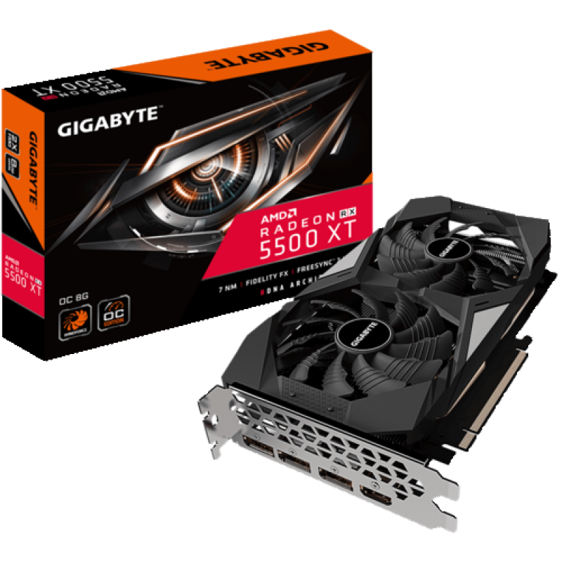 GIGABYTE GV-R55XTOC-8GD AMD 8GB GDDR6 128bit PCIe videokártya