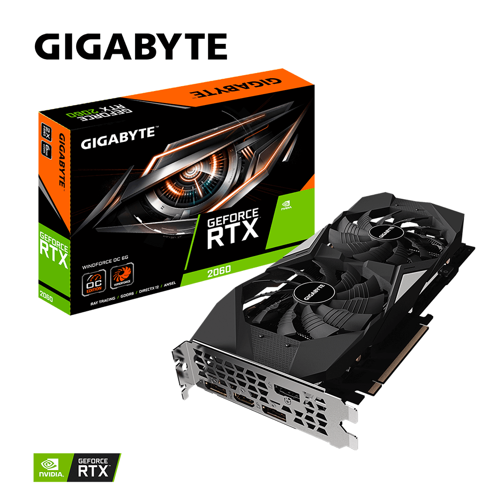 GIGABYTE GV-N2060WF2OC-6GD nVidia 6GB GDDR6 192bit PCIe videokártya