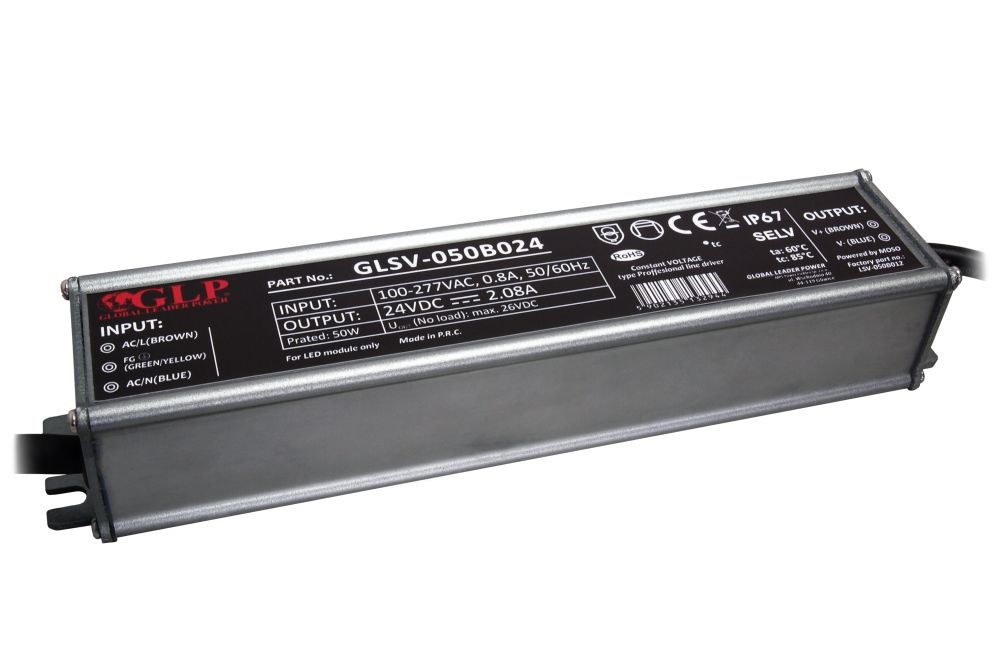 GLP GLSV-050B024 24V/2.1A 50W IP67 LED tápegység