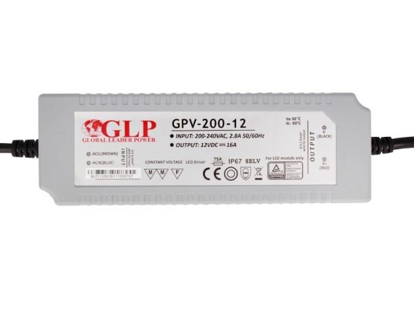 GLP GPV-200-12 200W 12V 8.3A IP67 LED tápegység