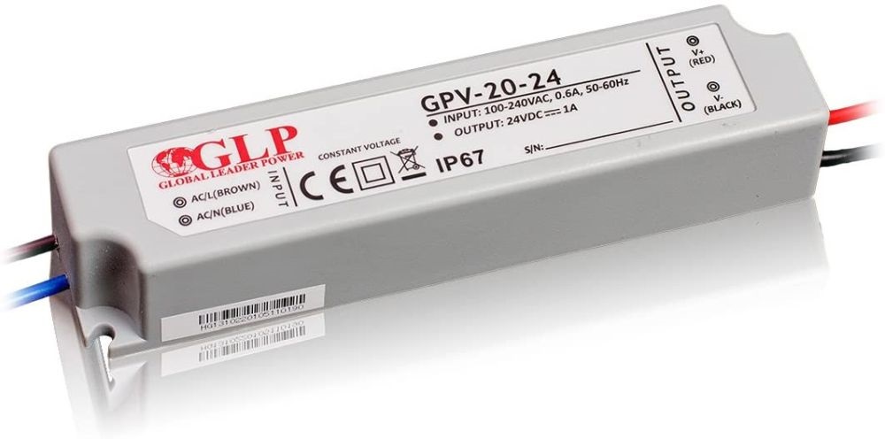 GLP GPV-20-24 24W 24V 1A IP67 LED tápegység