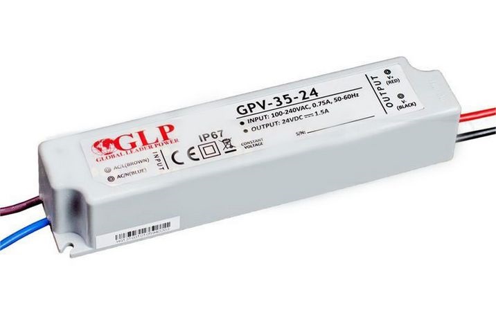 GLP GPV-35-24 36W 24V 1.5A IP67 LED tápegység