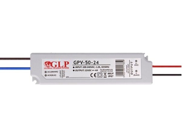 GLP GPV-50-24 48W 24V 2A IP67 LED tápegység