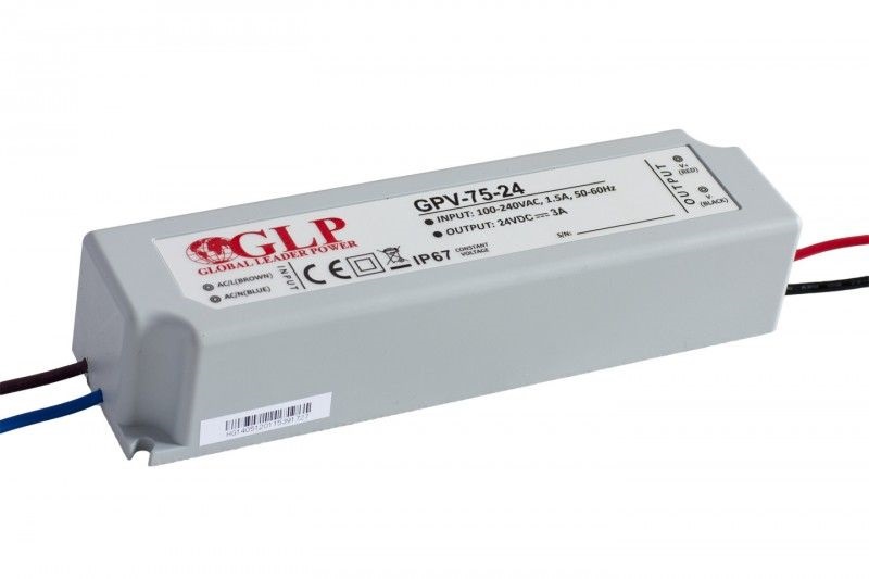 GLP GPV-75-24 72W 24V 3A IP67 LED tápegység