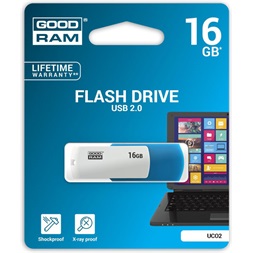 GOODRAM 16GB USB2.0 UCO2 Kék-fehér (UCO2-0160MXR11) Flash Drive