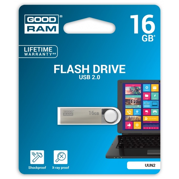 GOODRAM 16GB USB2.0 UUN2 Ezüst (UUN2-0160S0R11) Flash Drive