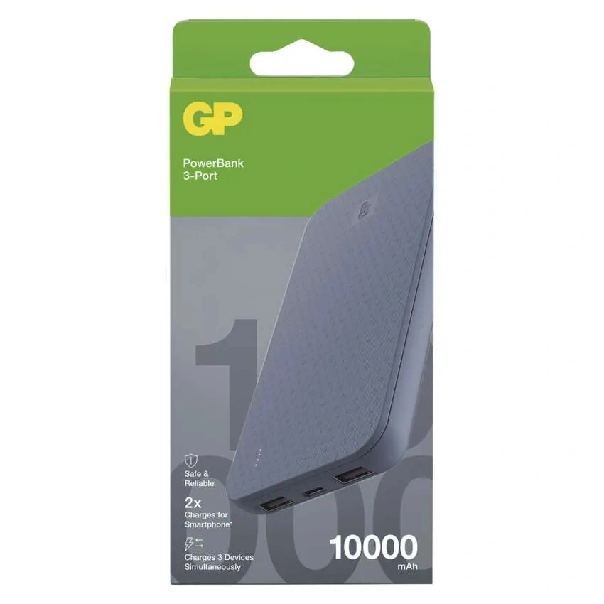 GP B+ Series, 10 000 mAh, 15 W, kék powerbank