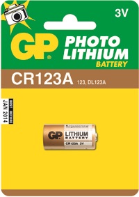 GP CR123 lithium fotó elem 1db/bliszter