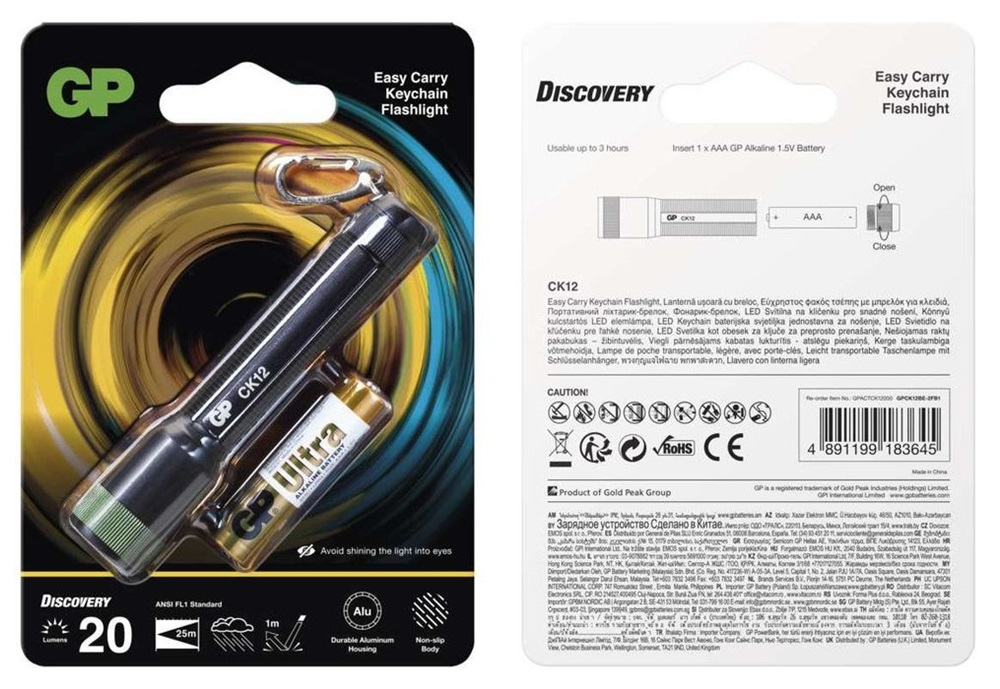 GP P8502 Discovery CK12 + 1×LR03 LED zseblámpa