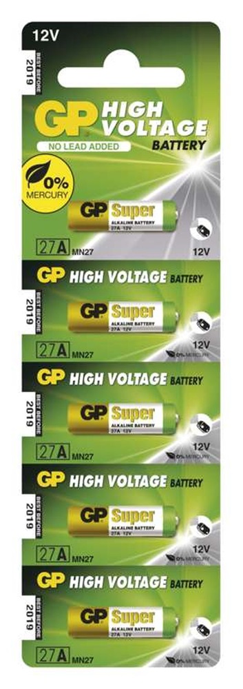 GP High Voltage alkáli 27A (A27, MN27, A90) elem 5db/bliszter