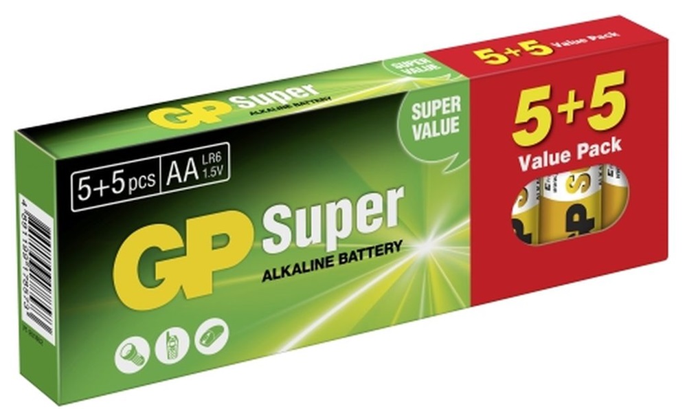 GP Super alkáli AA (LR06) ceruza elem 10db/zsugor