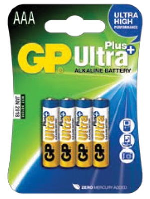 GP Ultra Plus AAA (LR03) alkáli mikro ceruza  elem 4db/bliszter