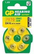 GP Hearing Aid ZA10 (7005ZD, PR70) Cink-levegő hallókészülék elem 6db/bliszter