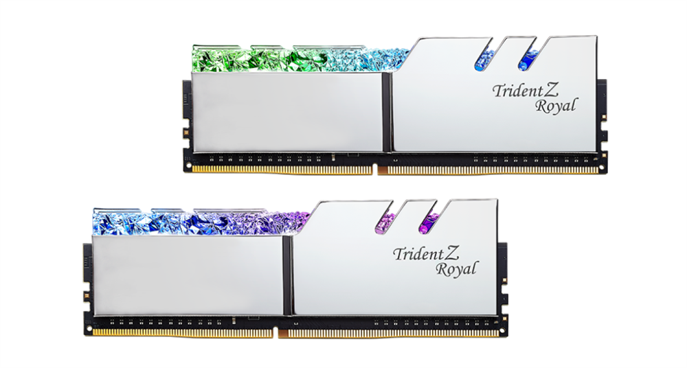 G.Skill Trident Z Royal DDR4 16GB (2x8GB) 3000MHz CL16 1.35V XMP 2.0 Silver RAM memória