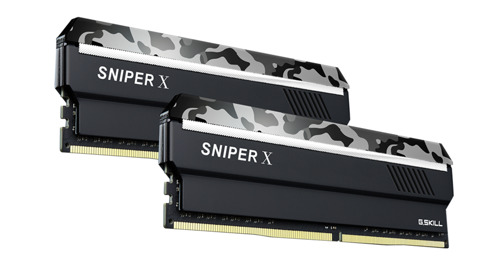 G.Skill 16GB 3600MHz DDR-4 Sniper X Intel XMP Urban Camo (Kit! 2db 8GB) (F4-3600C19D-16GSXWB) memória