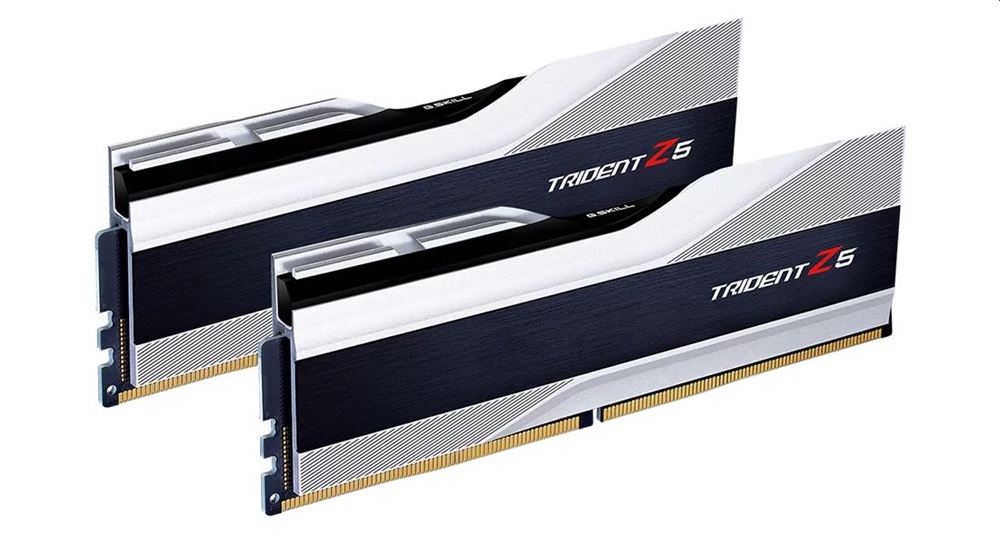 G.Skill 64GB 6000MHz DDR-5 Trident Z5 Intel XMP Silver (Kit! 2db 32GB) (F5-6000J3238G32GX2-TZ5S) memória