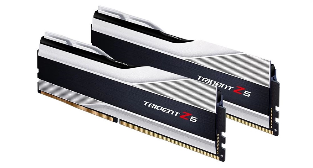 G.Skill 64GB 6000MHz DDR-5 Trident Z5 Intel XMP Silver (Kit! 2db 32GB) (F5-6000J3238G32GX2-TZ5S) memória