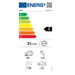 Gaba GMDW-45X inox, programok száma: 5, szabadonálló, 10 terítékes mosogatógép