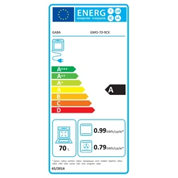 Gaba GMO-70-9CX inox, beépíthető, sütőtér:70L, grill, légkeverés, sütő