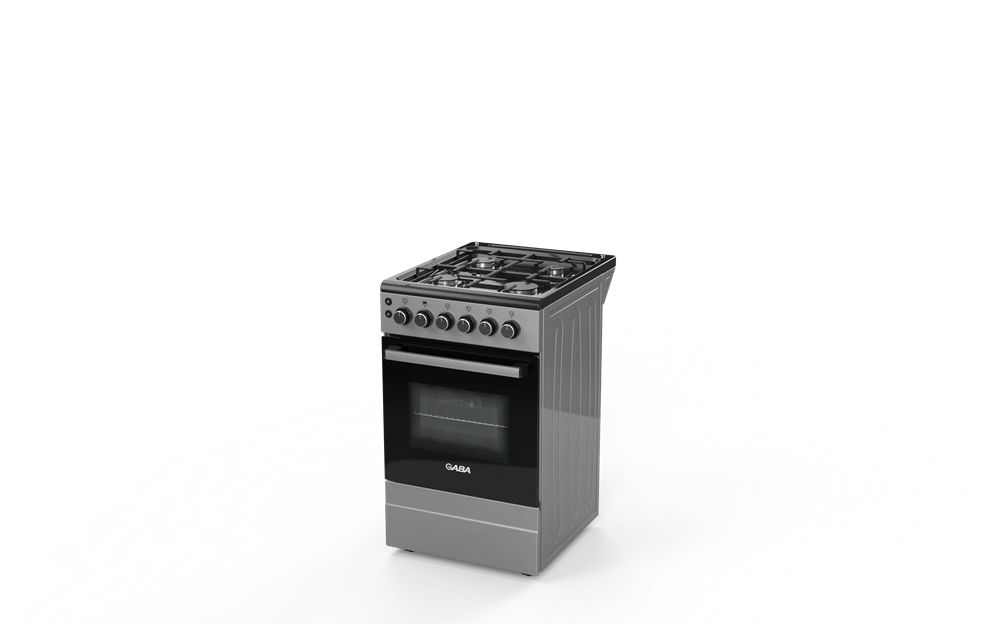 Gaba GOS-G5060GB szürke-fekete, szabadonálló, gáz, főzőzóna: 4, sütő:45L, tűzhely