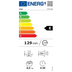 Gaba MTD-G80  fehér, 8 kg, hőszivattyús, szárítógép