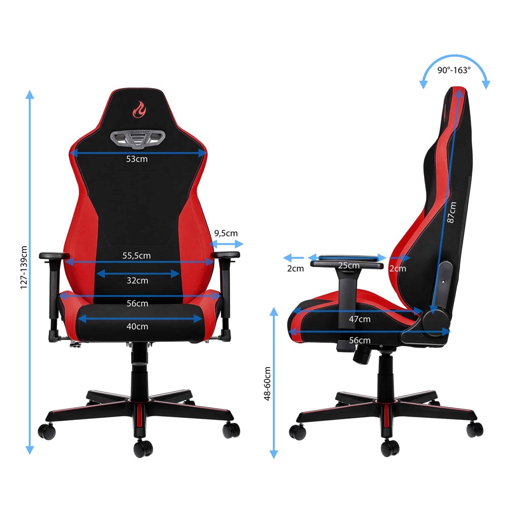 Gamer szék Nitro Concepts S300 Inferno Red - Fekete/Piros