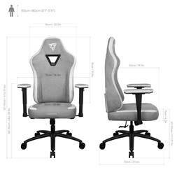 Gamer szék ThunderX3 EAZE - Loft szürke