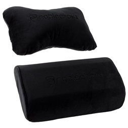Gamer szék kiegészítő, noblechairs párna szett, Fekete/Fekete