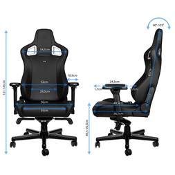 Gamer szék noblechairs EPIC Black Edition Hybrid Bőr