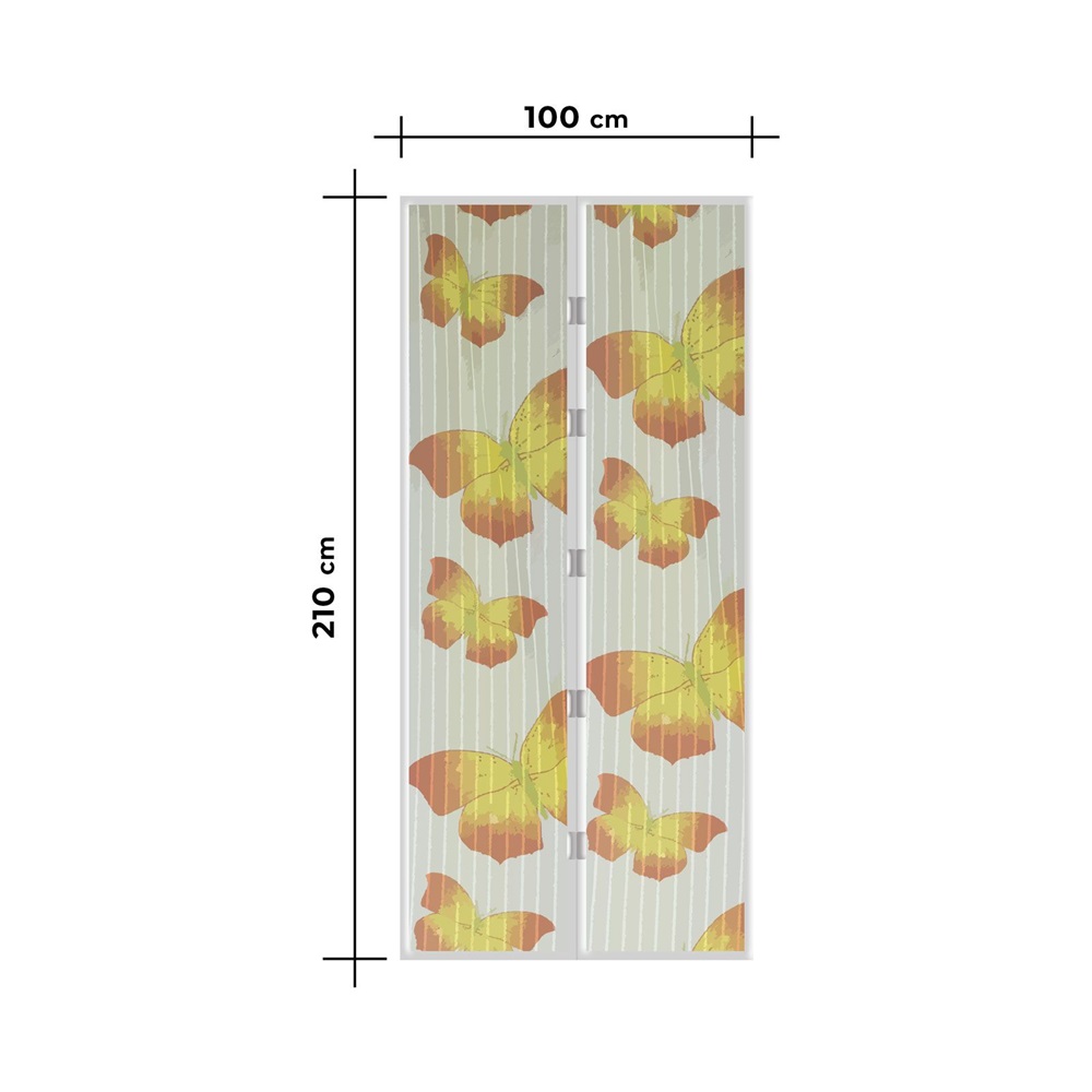 Garden of Eden 11398L 100 x 210 cm sárga pillangós szúnyogháló függöny ajtóra