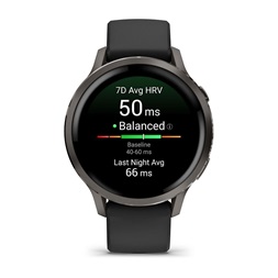 Garmin 010-03013-02 Venu 4 (41mm) fekete szilikon szíjjal sötétszürke okosóra