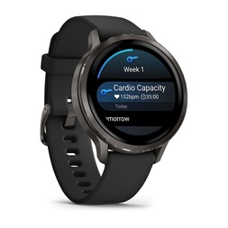 Garmin 010-03013-02 Venu 4 (41mm) fekete szilikon szíjjal sötétszürke okosóra