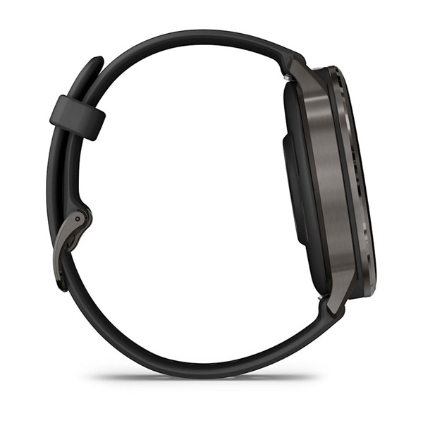 Garmin 010-03014-00 Venu 4 (45mm) fekete szilikon szíjjal sötétszürke okosóra