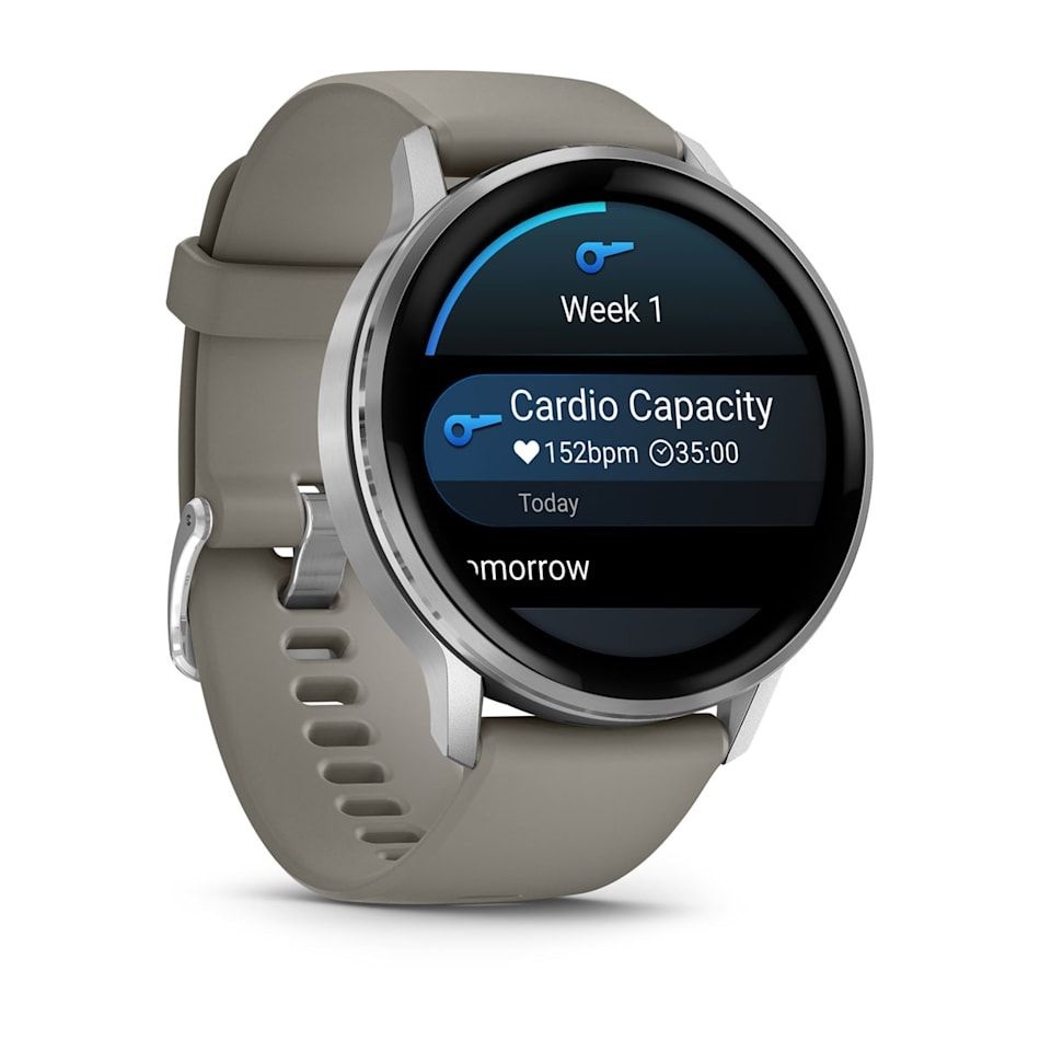 Garmin 010-03014-01 Venu 4 (45mm) szürke szilikon szíjjal ezüst okosóra