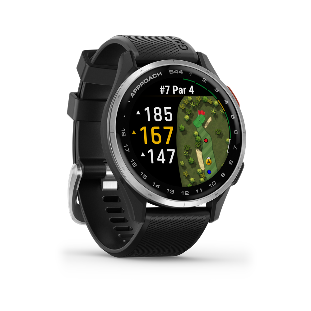 Garmin Approach S44 ezüst fekete okosóra
