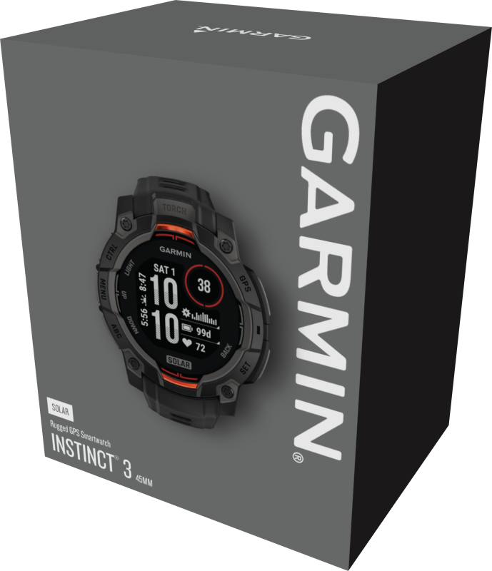 Garmin Instinct 3 45mm Solar fekete okosóra