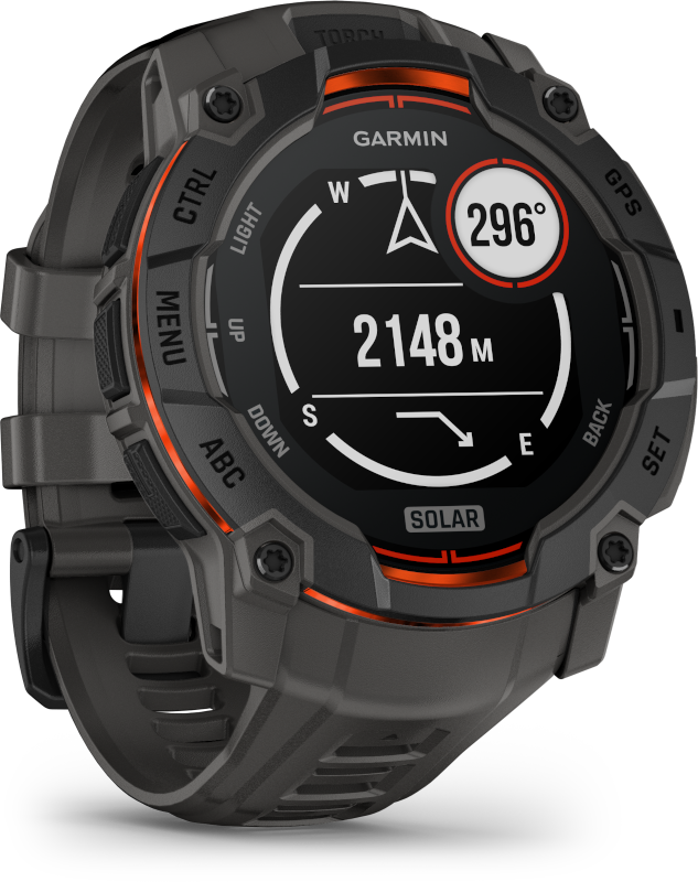 Garmin Instinct 3 50mm Solar fekete sötétszürke szíjjal okosóra