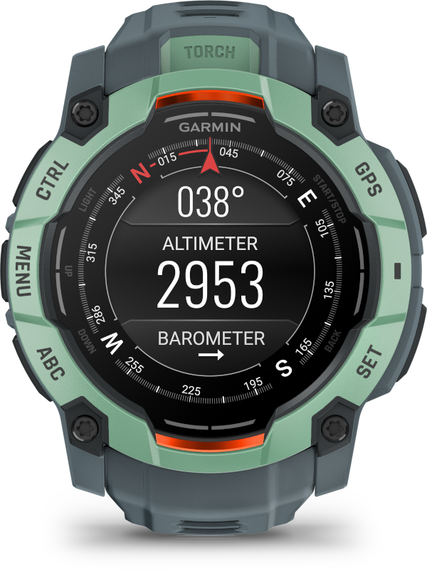 Garmin Instinct 3 50mm AMOLED fekete sötétszürke szíjjal okosóra