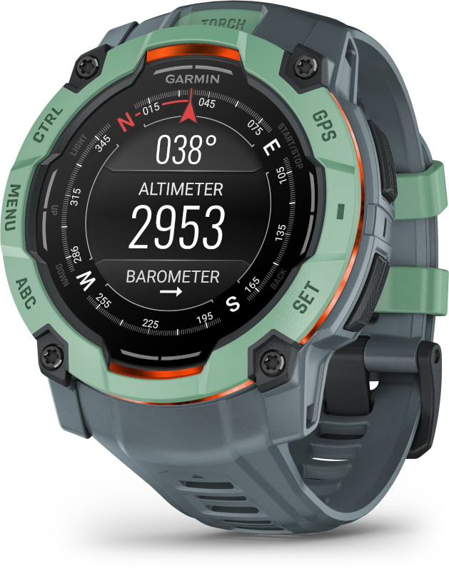 Garmin Instinct 3 50mm AMOLED fekete sötétszürke szíjjal okosóra
