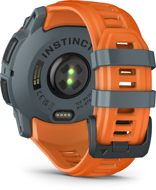 Garmin Instinct 3 50mm Solar szürke narancs szíjjal okosóra