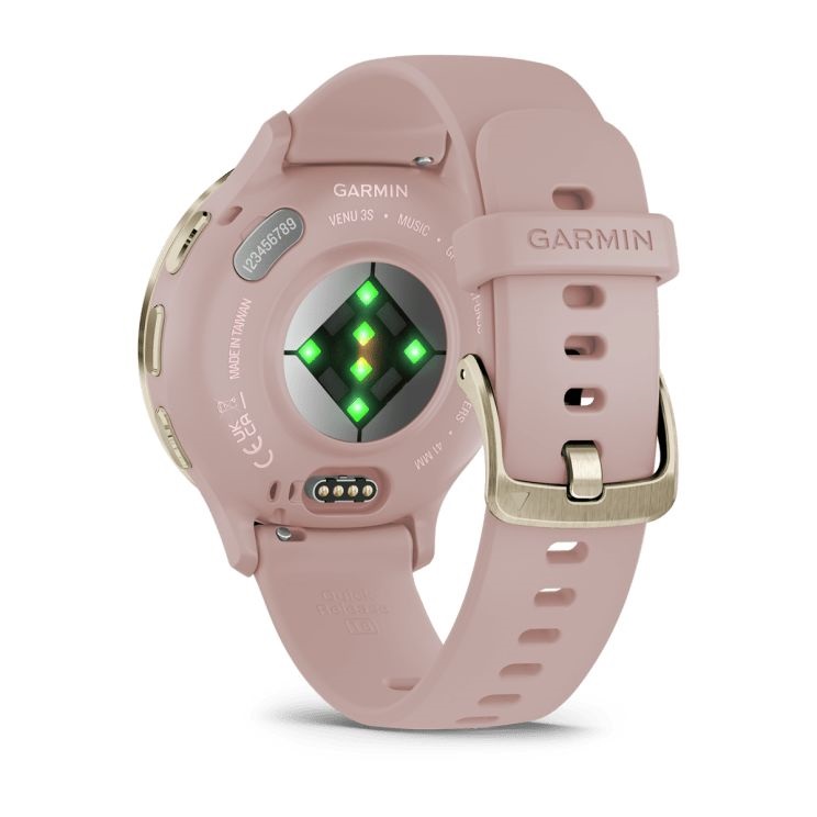 Garmin Venu 3S rózsa krémarany, szilikon szíjjal okosóra (Újszerű)