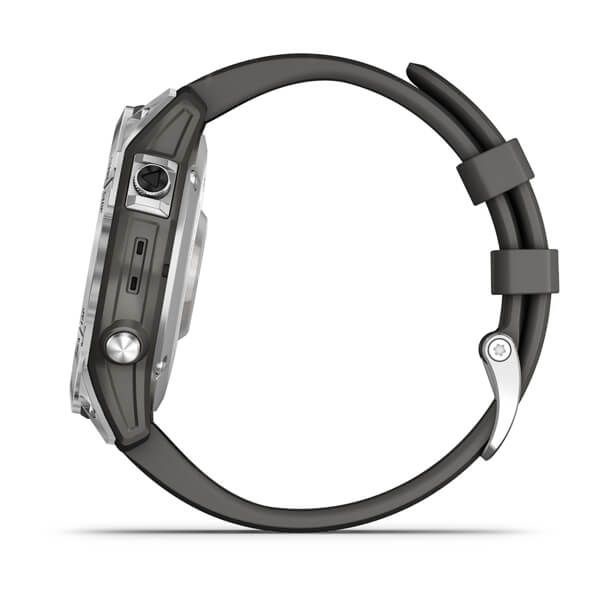 Garmin fenix 7 (47mm) szilikon pántos ezüst okosóra (Újracsomagolt)