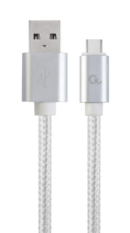 Gembird 1,8m USB Type-C 2.0 apa - USB 2.0 A apa fonott ezüst kábel