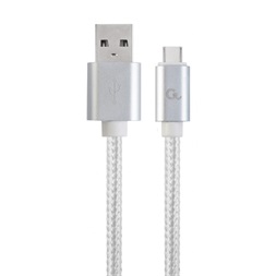 Gembird 1,8m USB Type-C 2.0 apa - USB 2.0 A apa fonott ezüst kábel