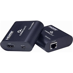 Gembird 1db HDMI 1.3 1db USB 2.0 micro B -> 1db RJ45 CAT6 UTP F/F video extender 60m fekete