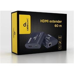 Gembird 1db HDMI 1.3 1db USB 2.0 micro B -> 1db RJ45 CAT6 UTP F/F video extender 60m fekete