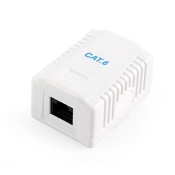 Gembird 1x RJ45 8P8C/UTP cat6 fali aljzat, komplett konnektor aljzat fehér