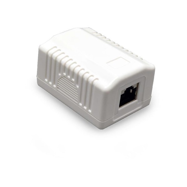 Gembird 1x RJ45 kat. 5e fali aljzat, komplett fehér