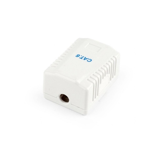 Gembird 1x RJ45 kat. 6 fali aljzat, komplett fehér